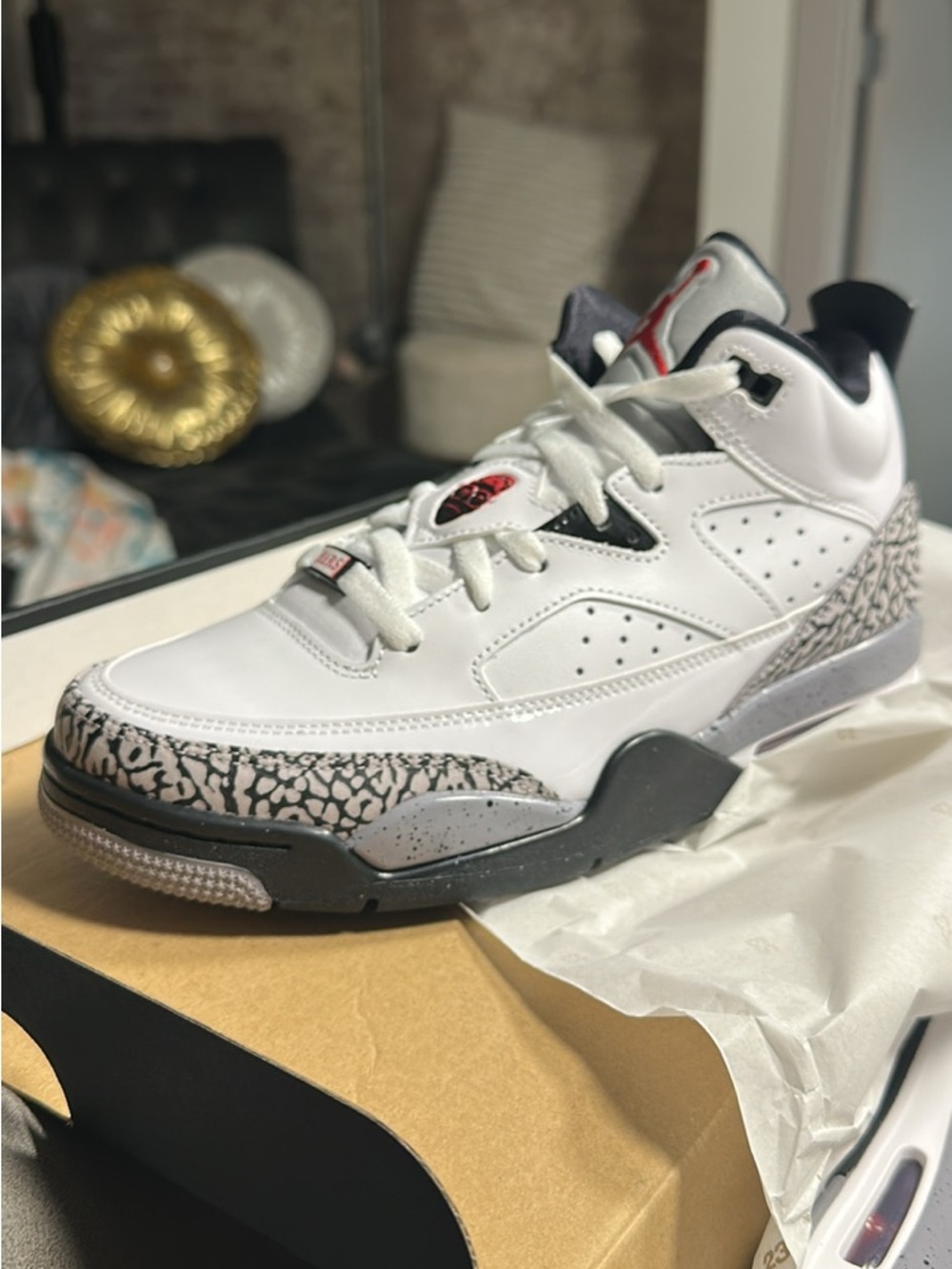Air Jordan (Son of Mars) White Grey Black with Red Accents
